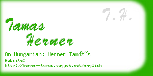 tamas herner business card